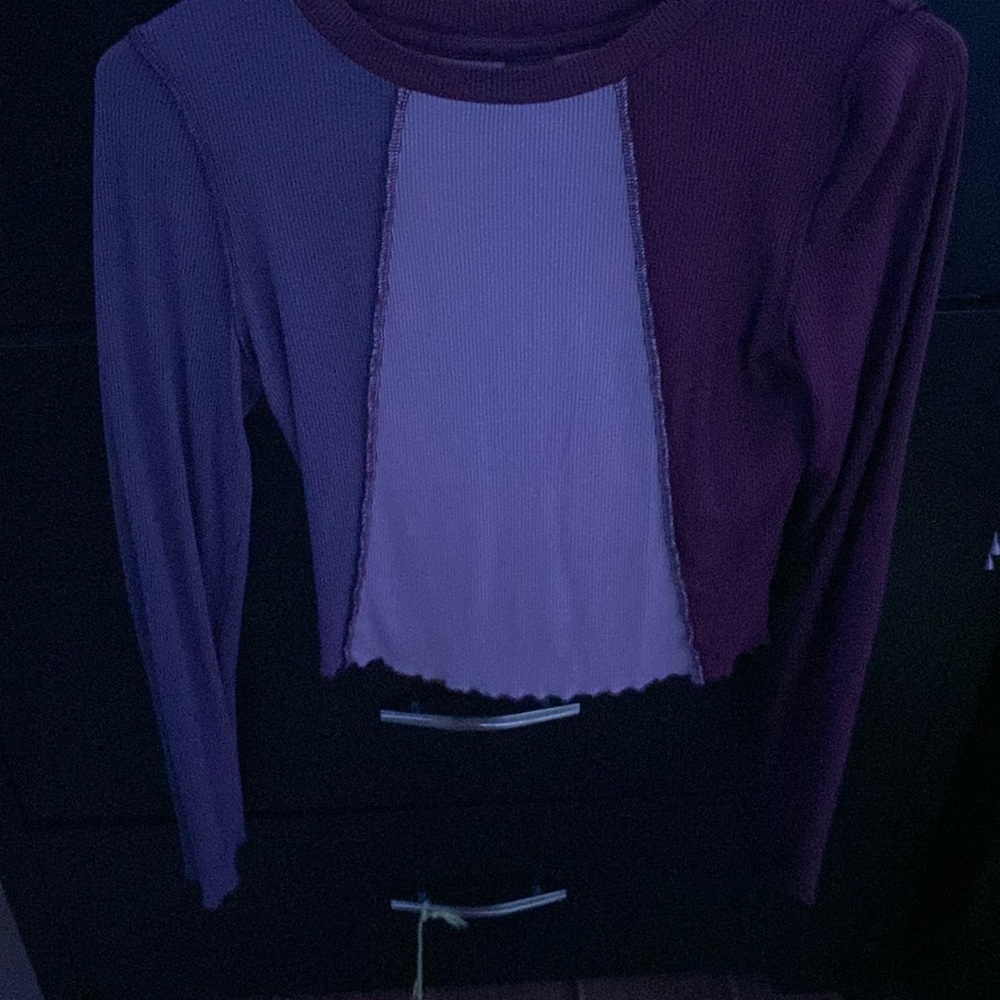 multicolored purple shirt xs
